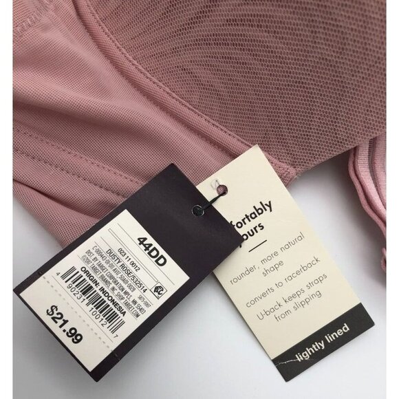 Ava & Viv T-Shirt Bra Lightly Lined Convertible Dusty Rose Underwire Womens 44DD - Picture 8 of 9